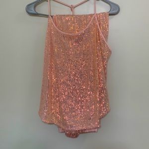 Victoria’s Secret Iridescent pink sequin pajama set